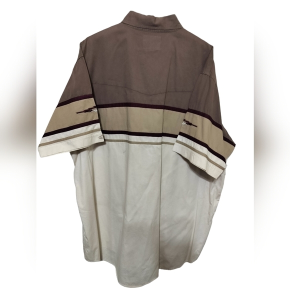 M 256)Cumberland Outfitters  Aztec Western Pearl Snap Button down  Shirt Size 2X - Picture 7 of 9